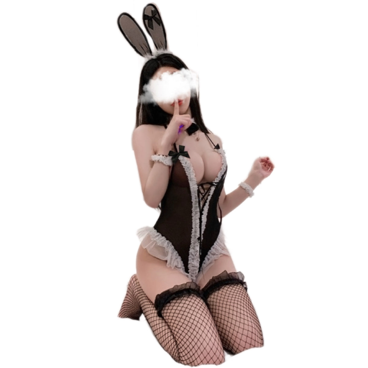 Lace-Up Bunny Maid Bodysuit