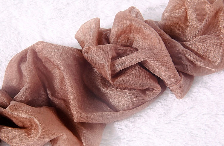 Ultra-Sheer Glossy Lace Top Stockings