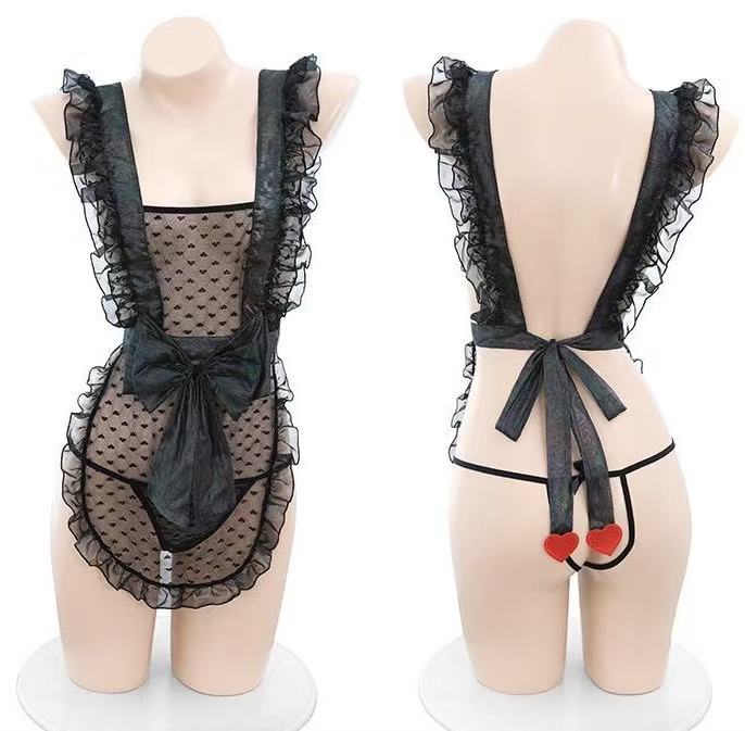 Polka Dot Lace Maid Lingerie Set