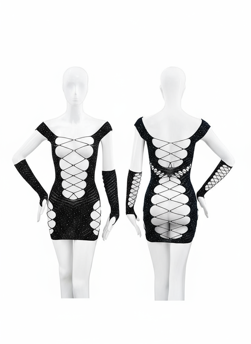 Crimson Desire Lace Dress