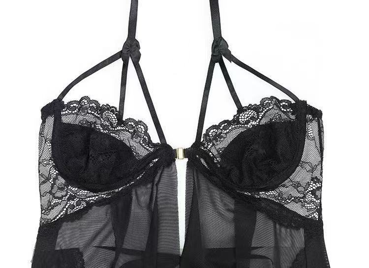 Lace Temptation Sheer Petal Skirt Lingerie Set